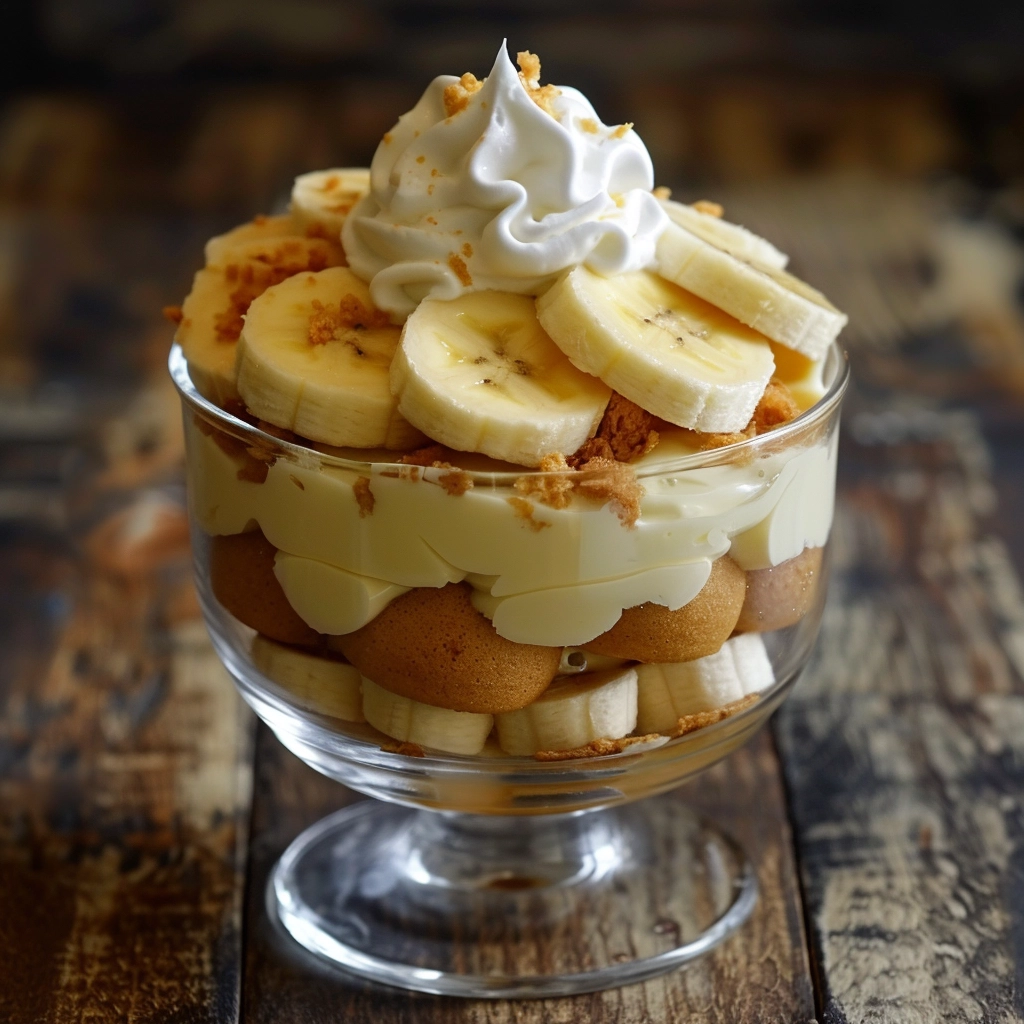 Easy banana pudding recipe with creamy vanilla pudding, fresh bananas, and soft vanilla wafers. Quick no-bake dessert perfect for parties and family gatherings.