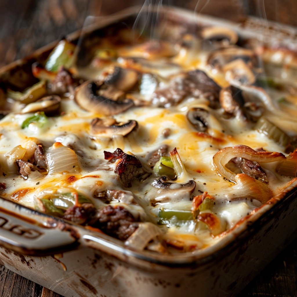 Philly Cheesesteak Casserole Recipe