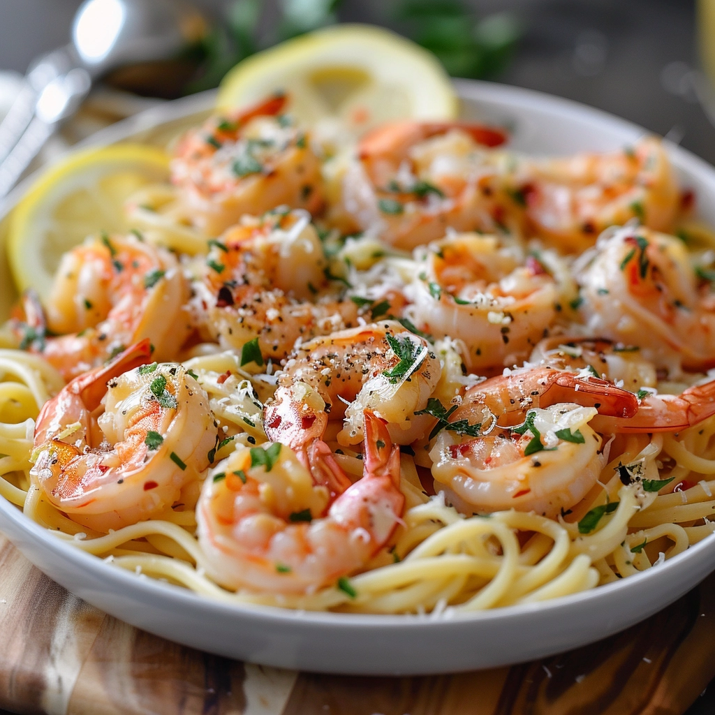 red lobster shrimp scampi recipe made at home.