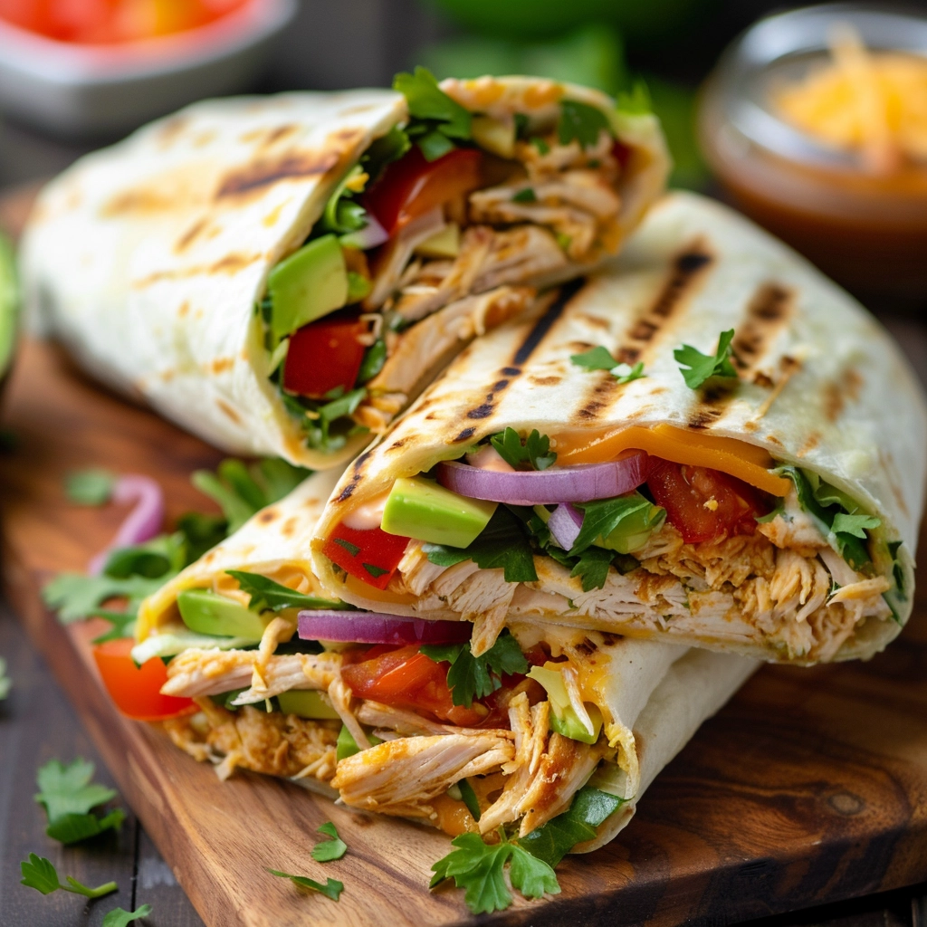 Shredded Chicken Wraps Recipe