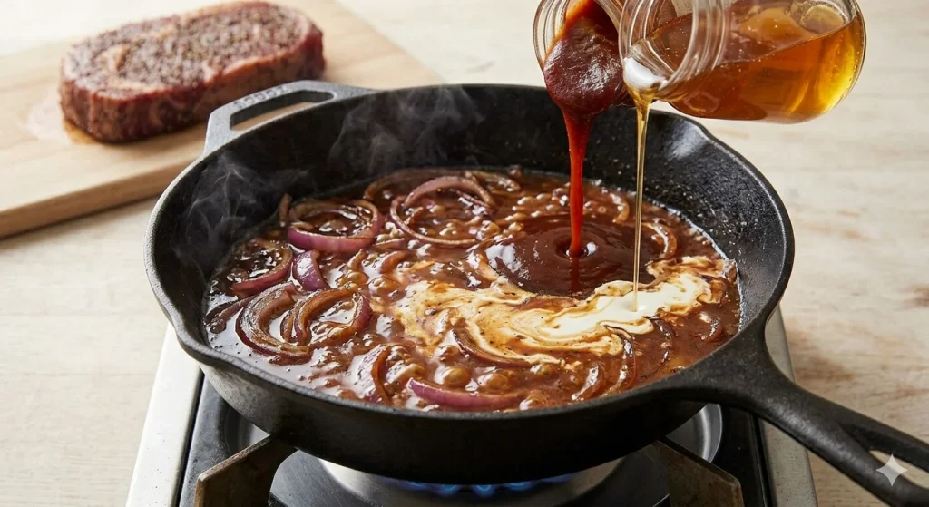 BBQ Steak Fettuccine Recipe