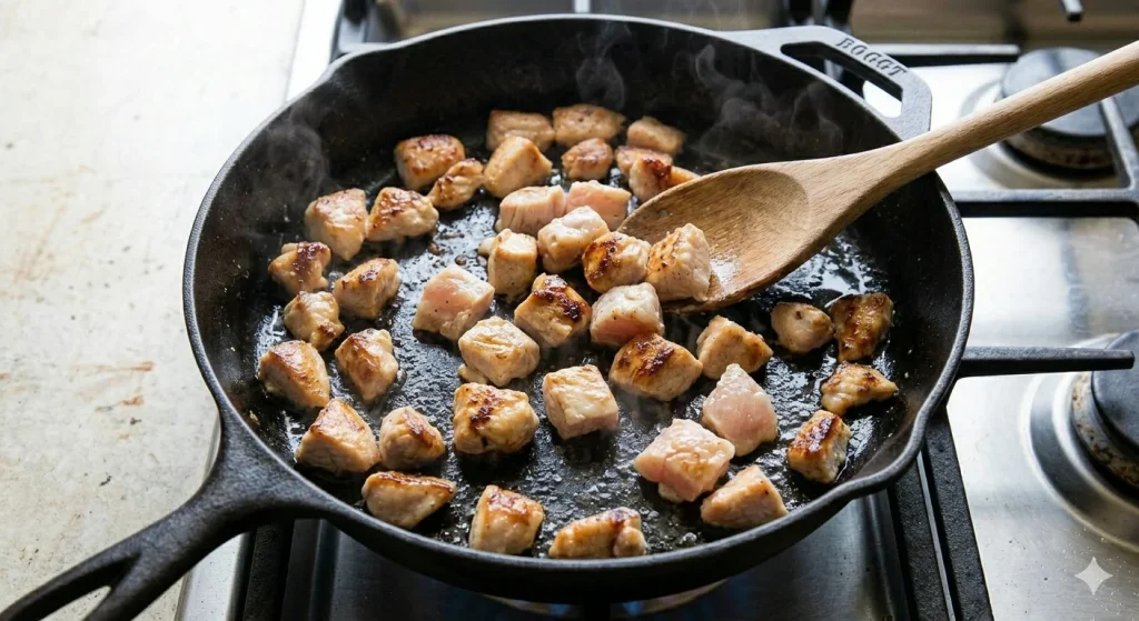 Sticky Honey Ranch Cheddar Chicken Rice Skillet